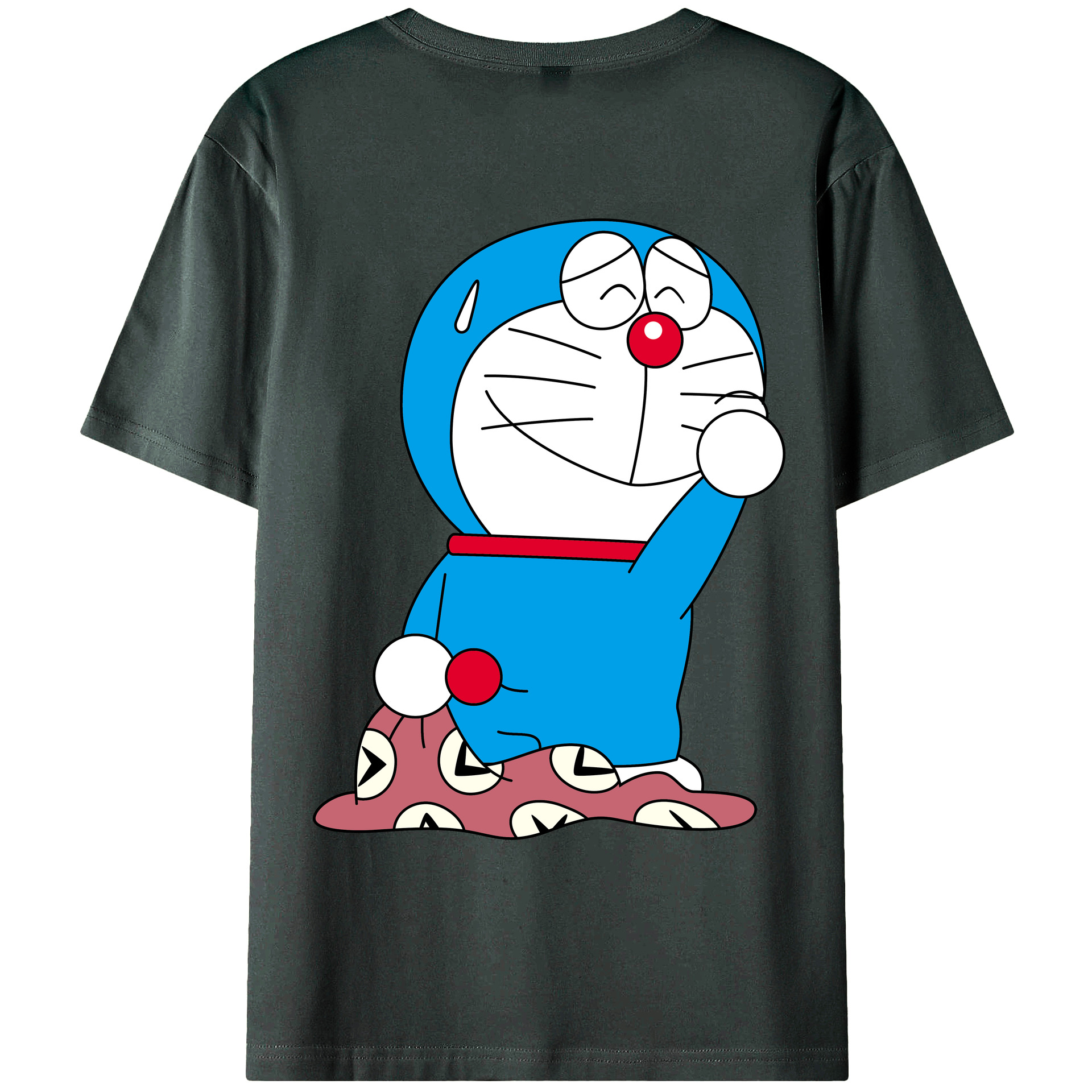 （画像用） ドラえもん Doraemon 綿100％ メンズ半袖Tシャツ（バックプリント） 通気性